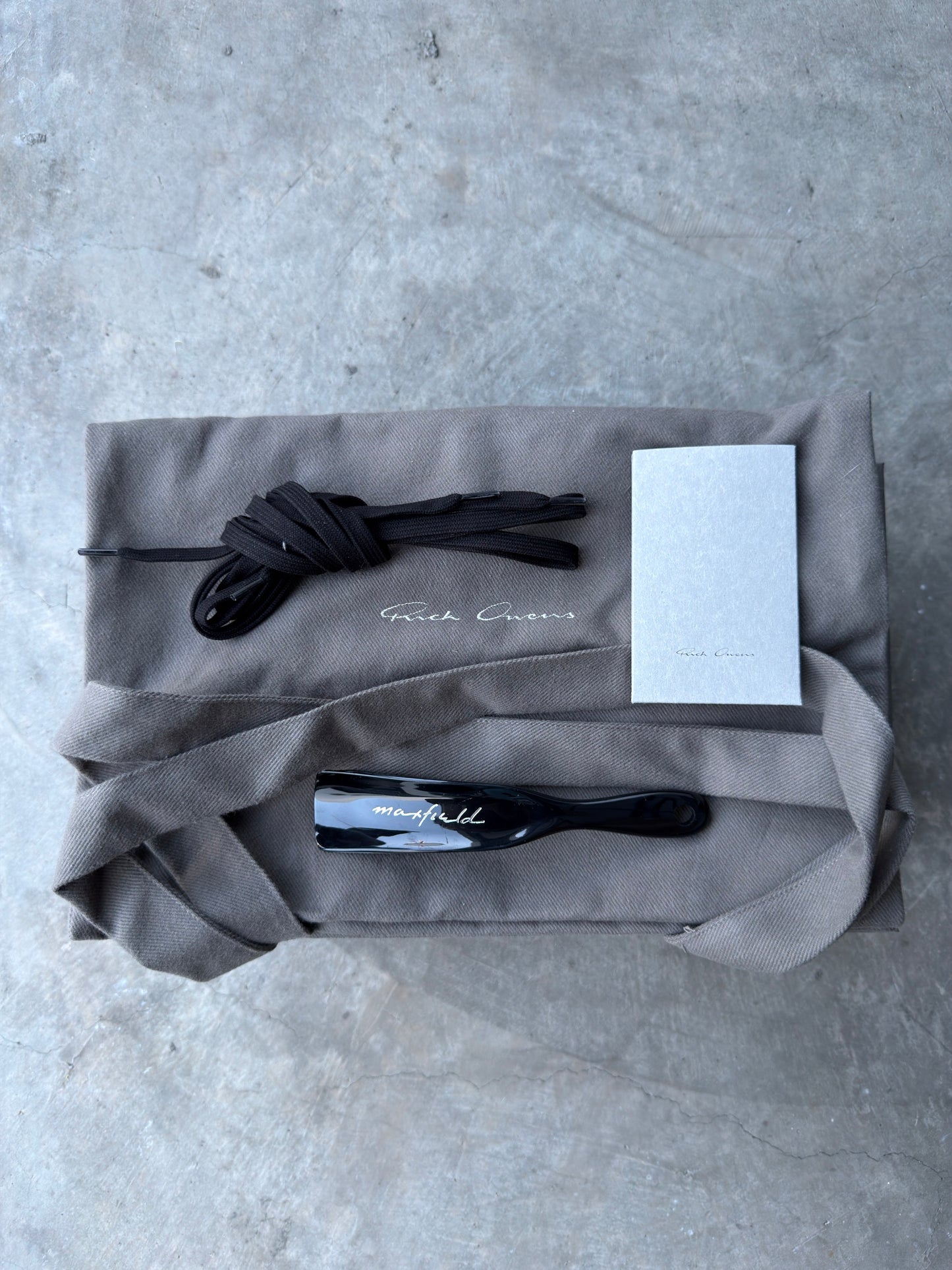 Maxfield exclusive Rick Owen Pirarucu leather sneaks