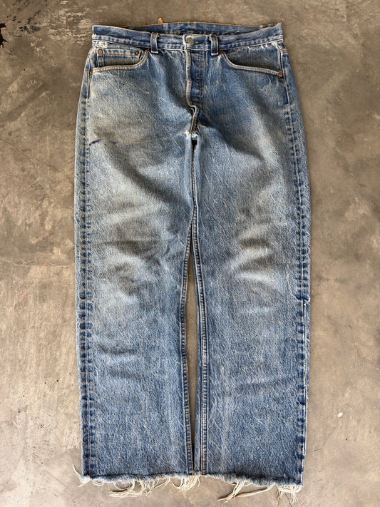 80s Levi 501 cut off denim