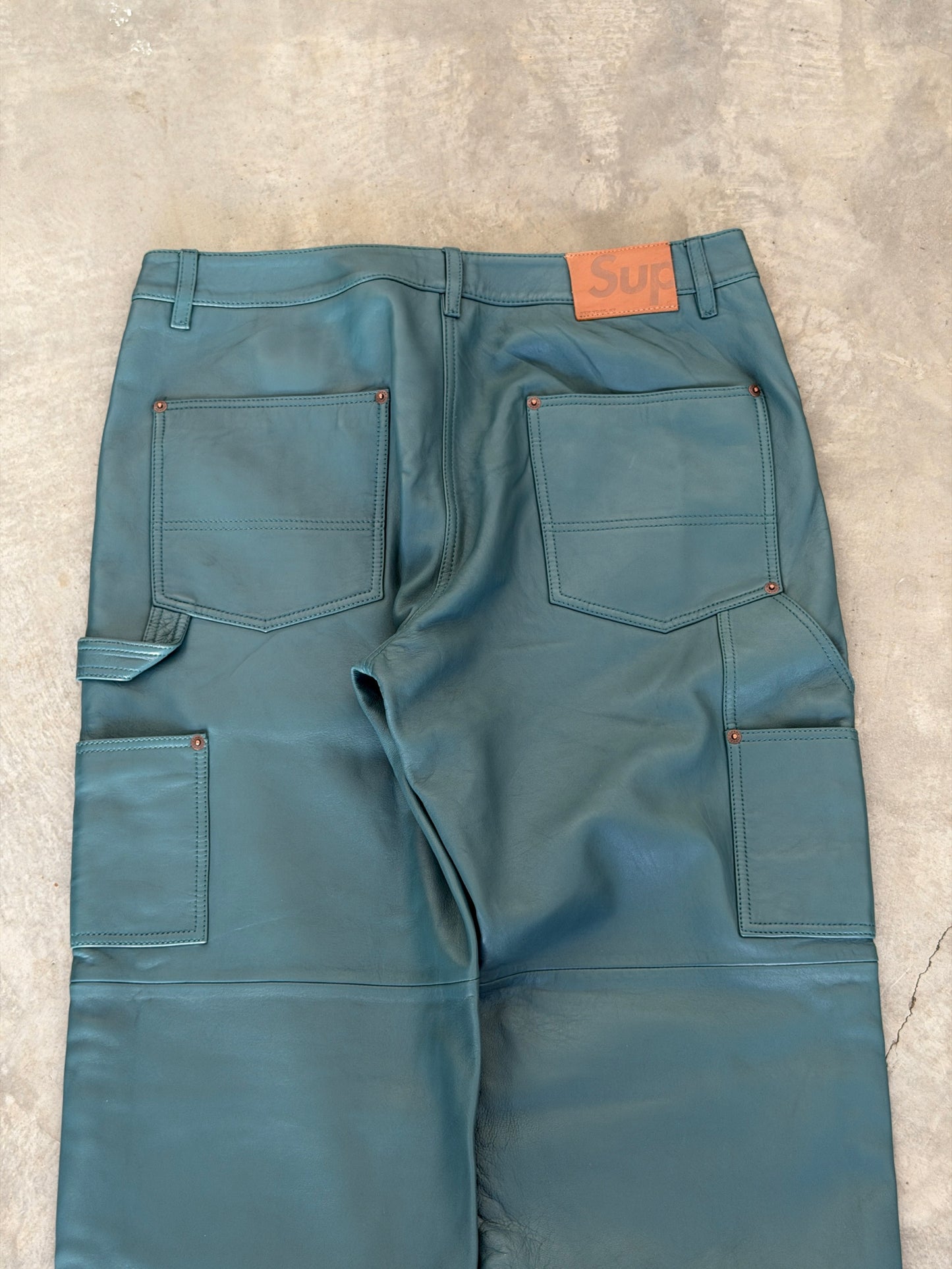 Supreme Leather Double Knee Dusty Teal