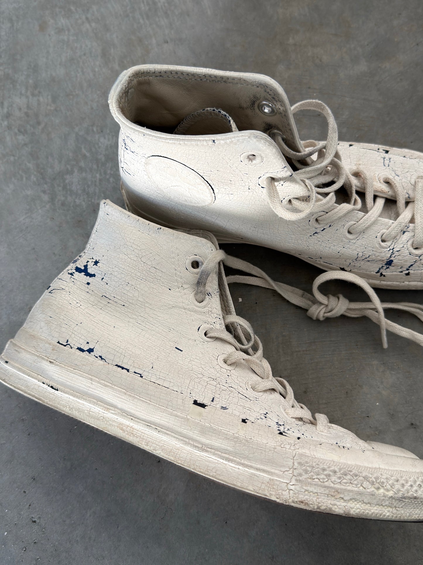 Maison Margiela x converse painted blue
