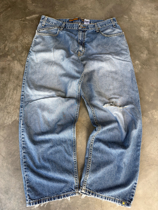 y2k silver tab baggy Levis