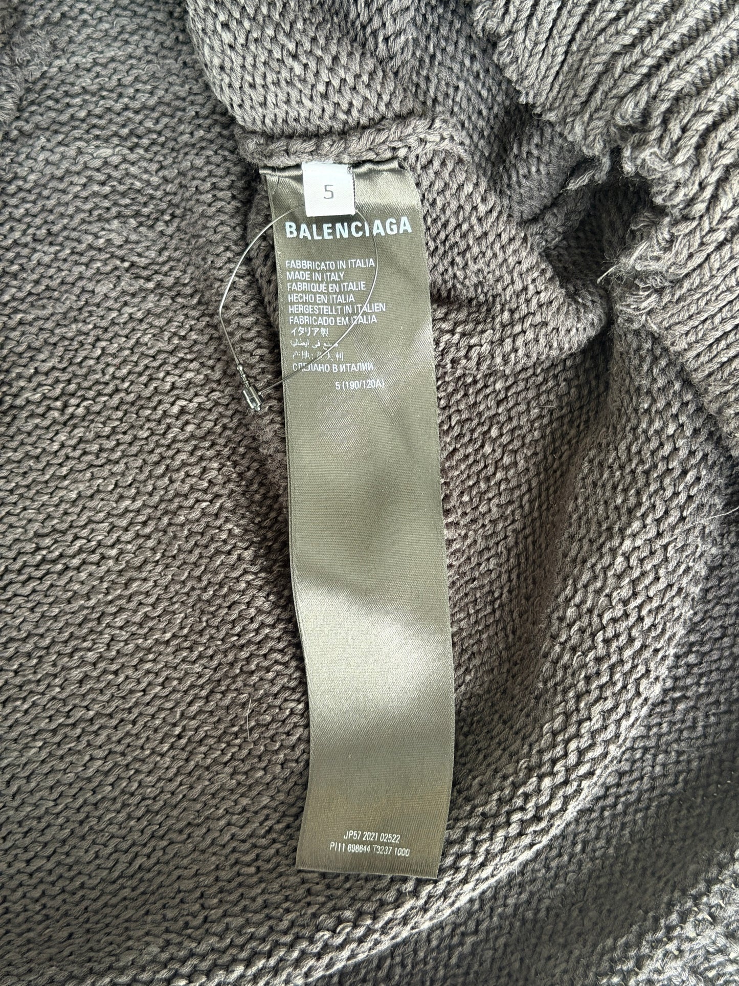 Balenciaga hybrid flannel knit sweater