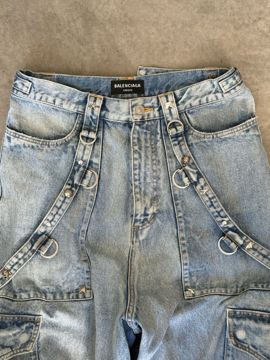 Balenciaga baggy blue raver denim