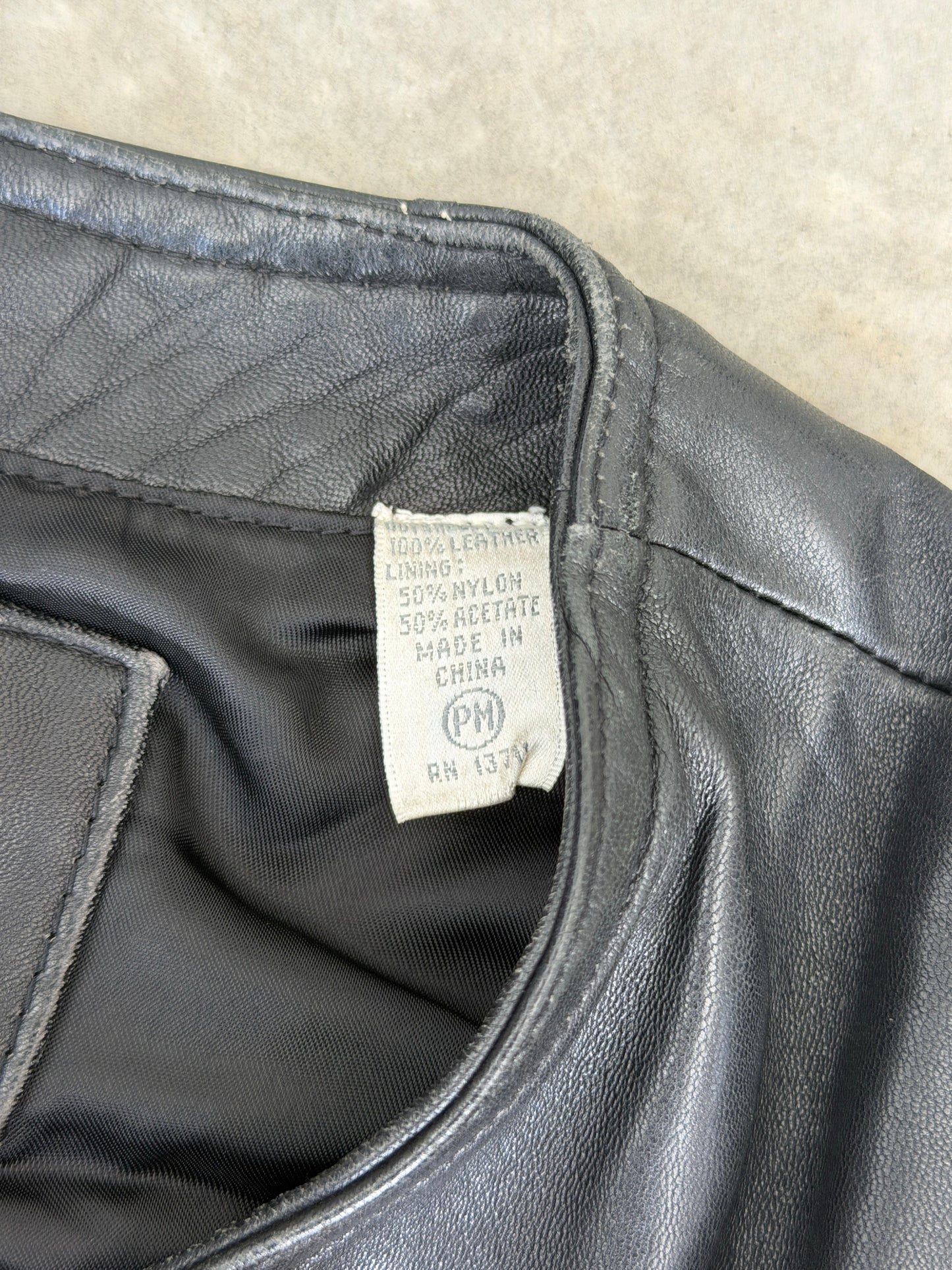 vintage leather sluty vest