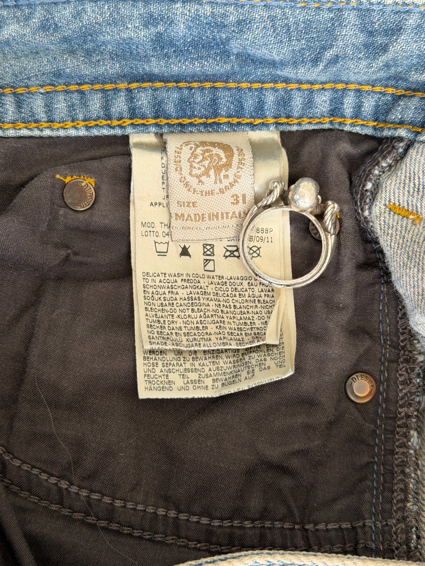 vintage sand wash diesel jeans