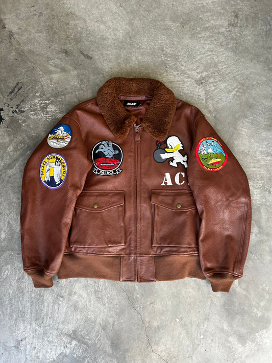 Palace duck leather bomber