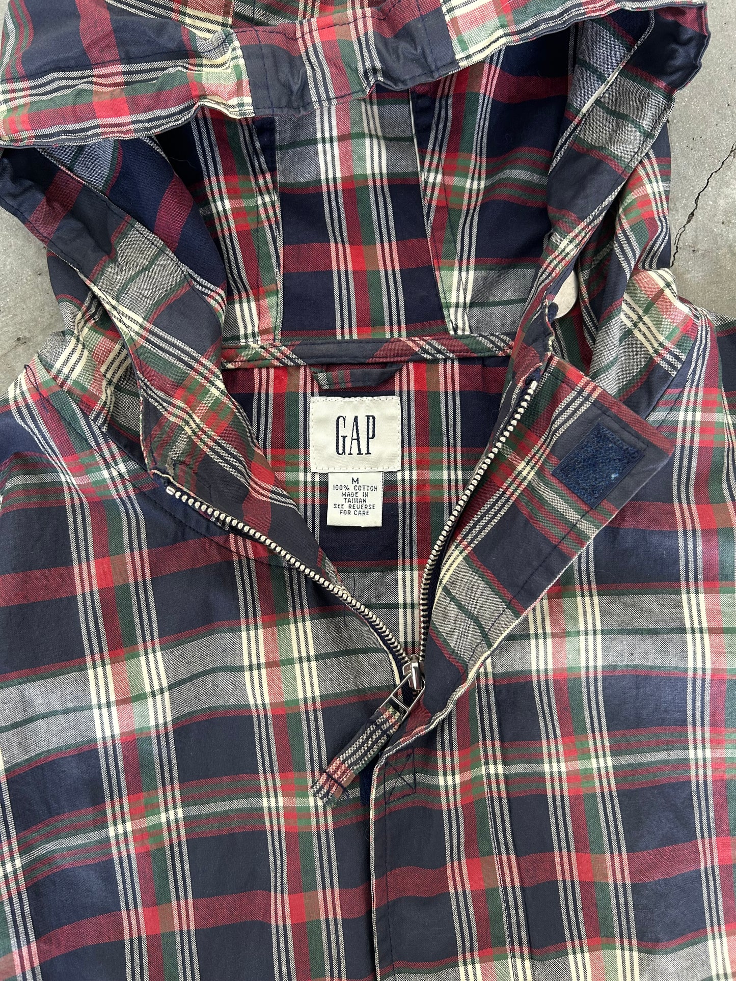 Vintage Gap plaid Anorak jacket