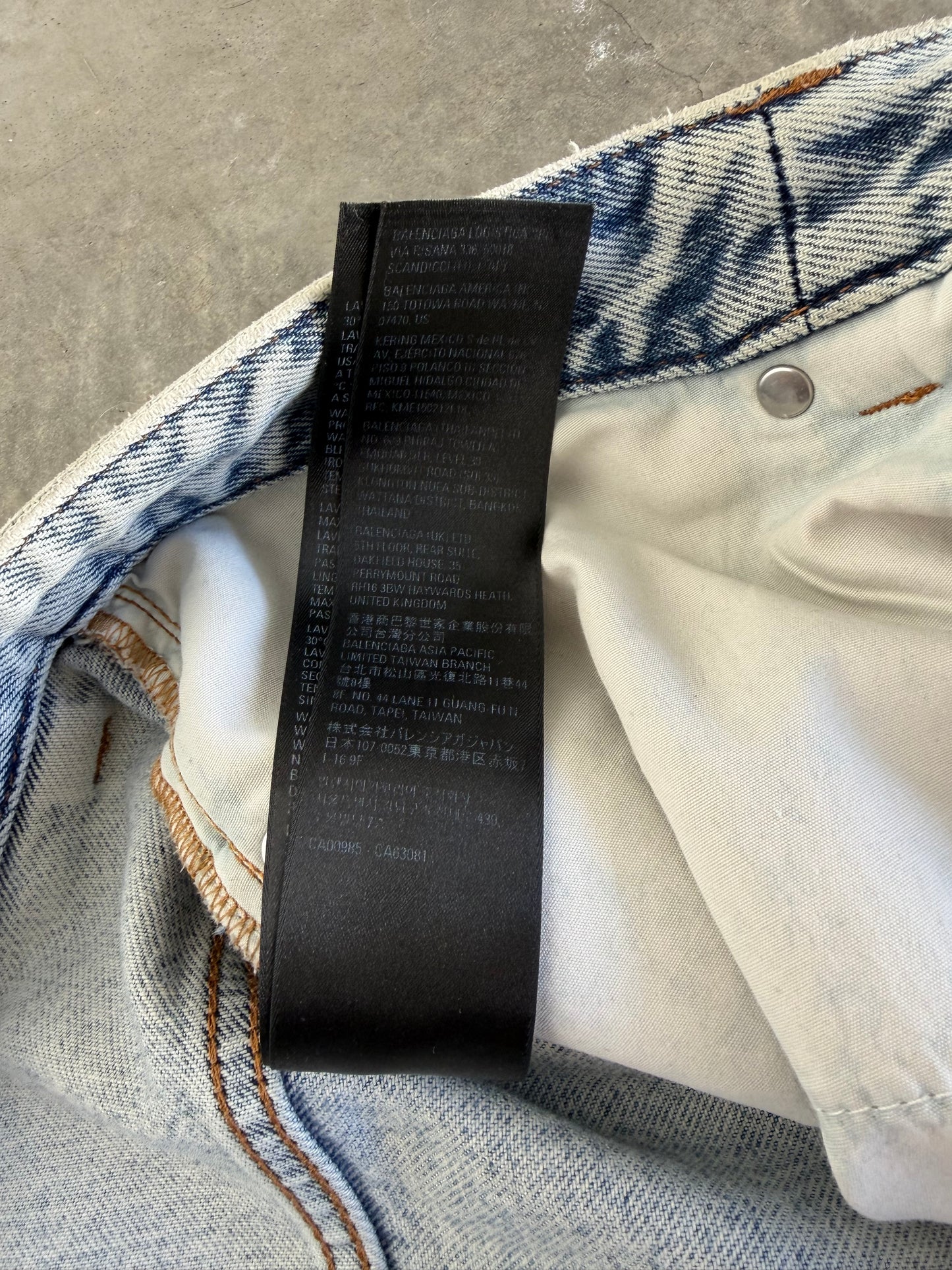 Balenciaga Light Wash Jeans