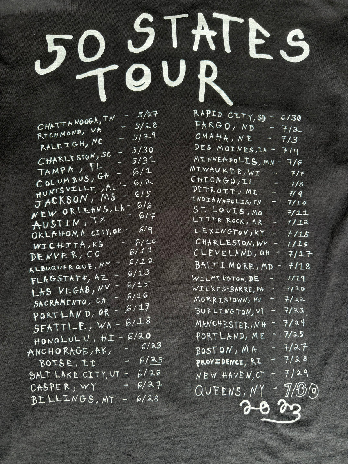 2023 Signed Ass Pizza 50 States Tour