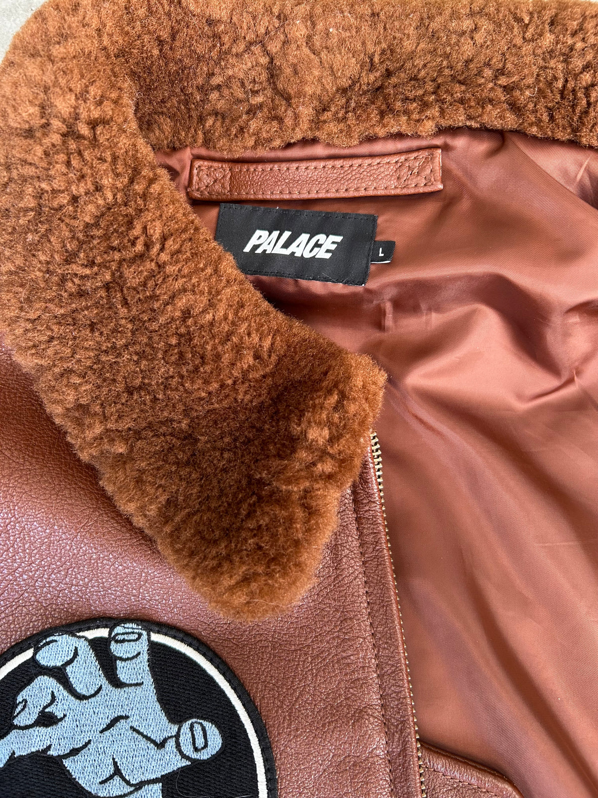 duck leather bomber