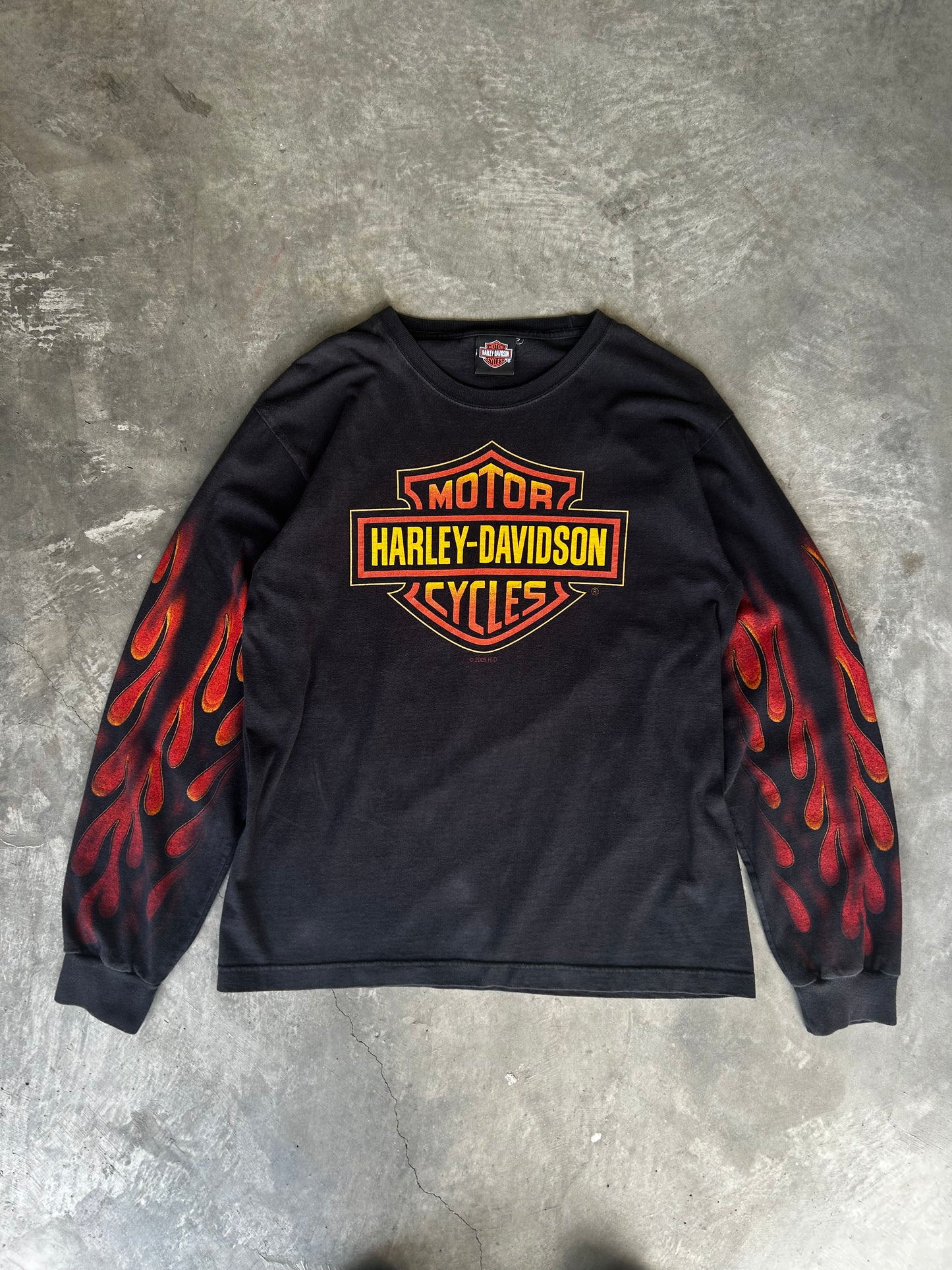 Harley Davidson flames long sleeve