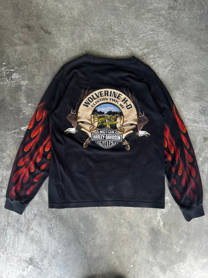 Harley Davidson flames long sleeve