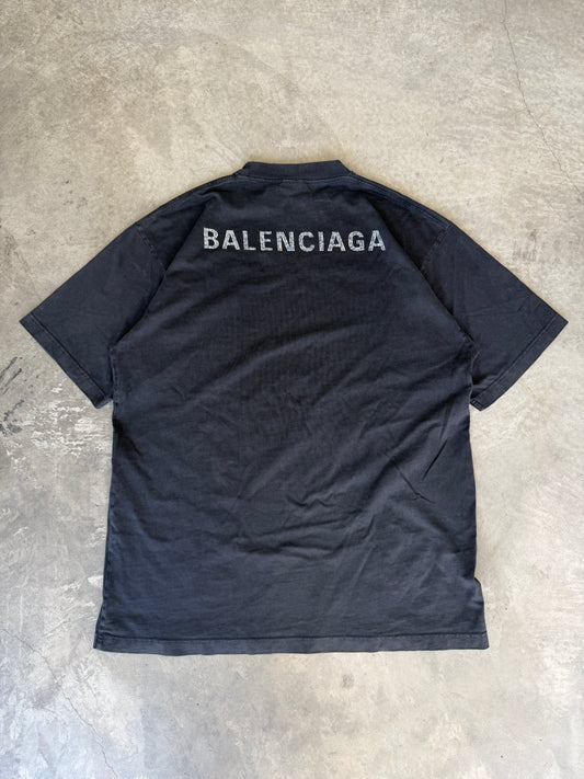 balenciaga rhinestone tee