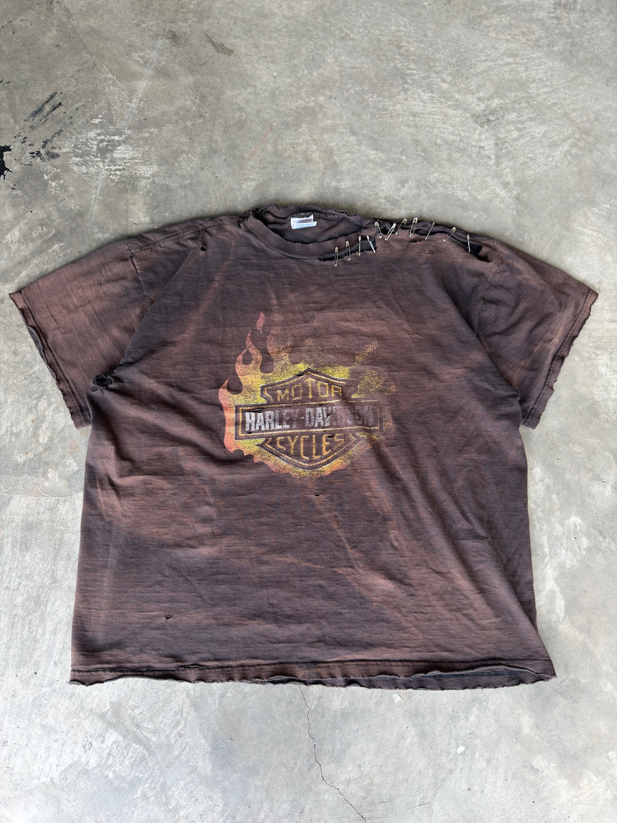 Vintage thrashed flame tee