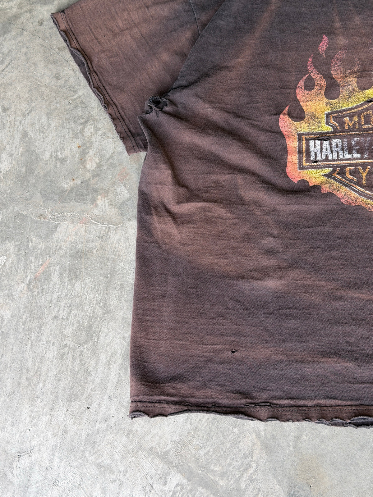 Vintage thrashed flame tee