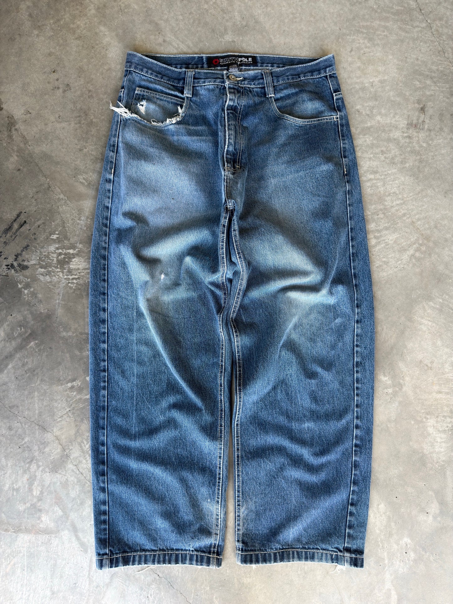 Vintage baggy south pole denim