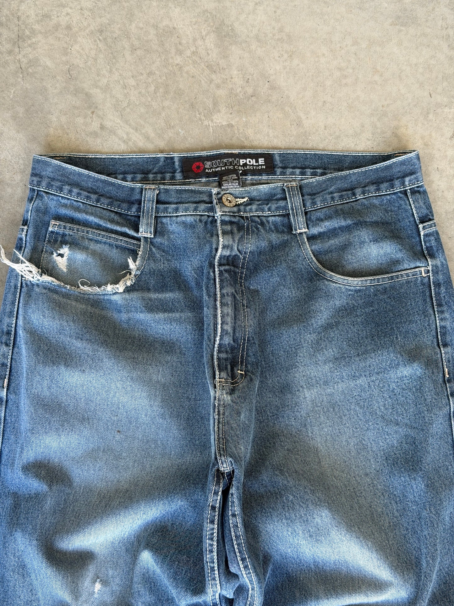 Vintage baggy south pole denim