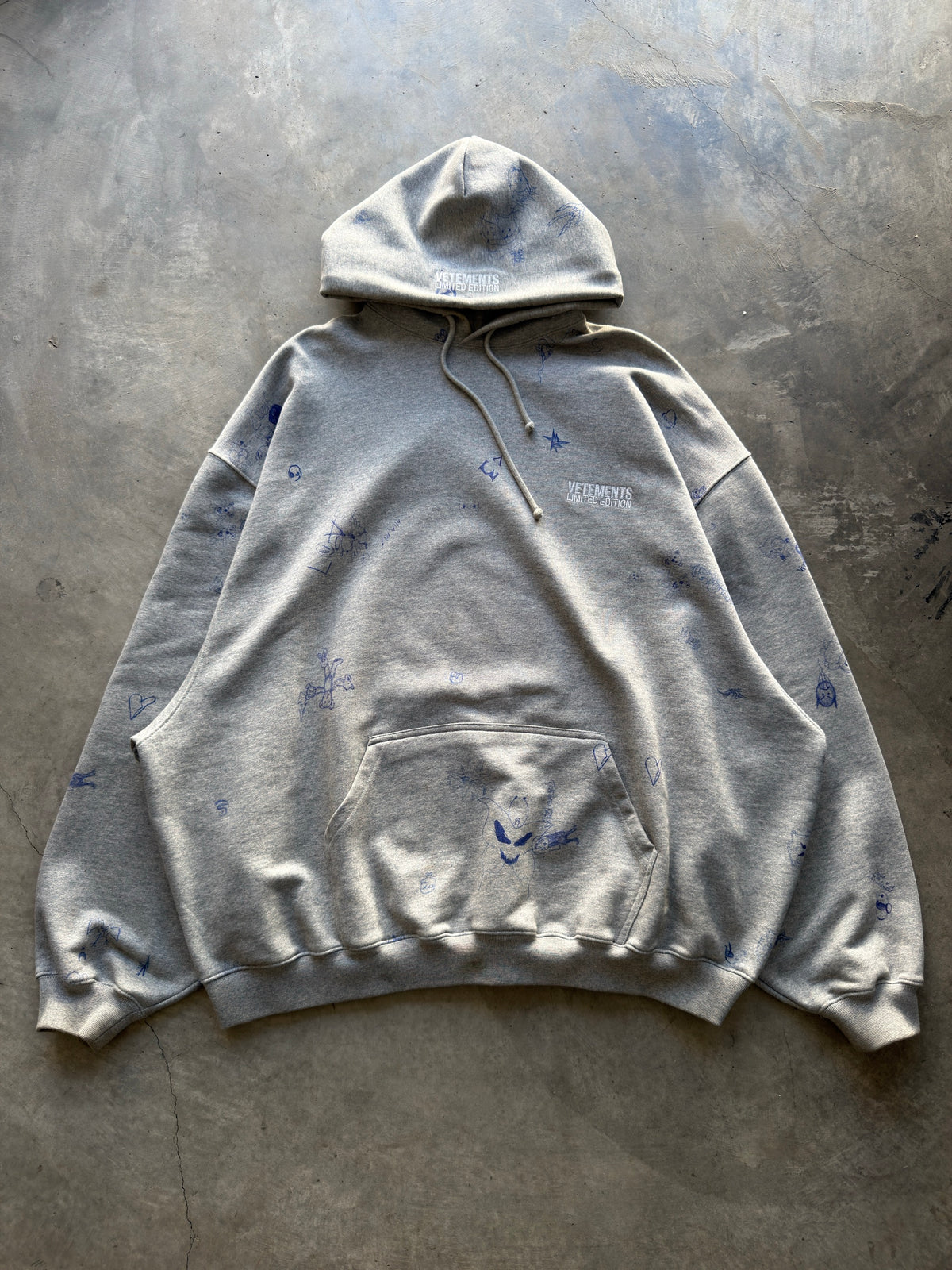 Vetements sample scribble hoodie