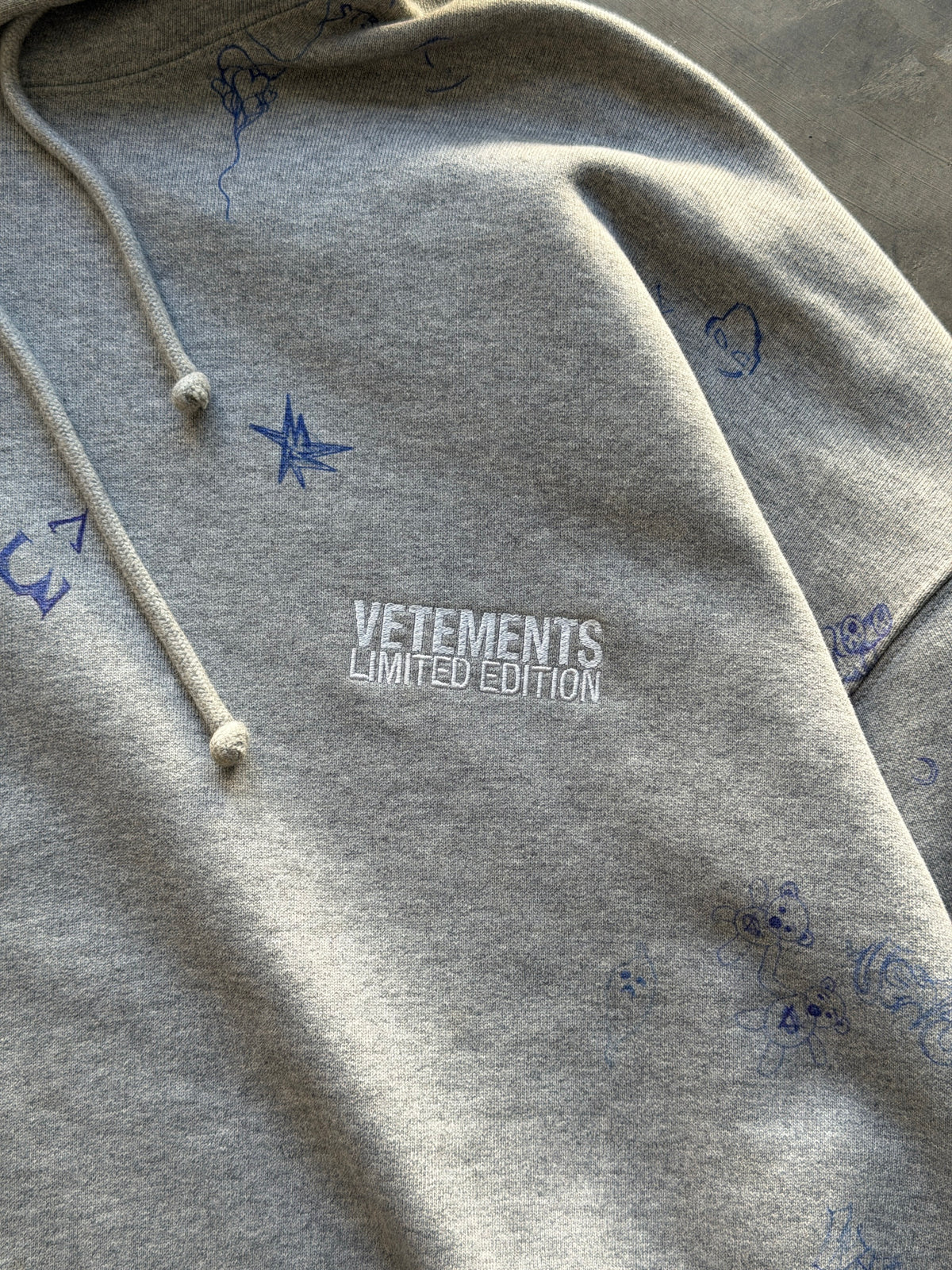 Vetements sample scribble hoodie