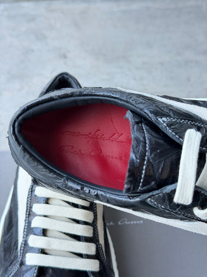 Maxfield exclusive Rick Owen Pirarucu leather sneaks