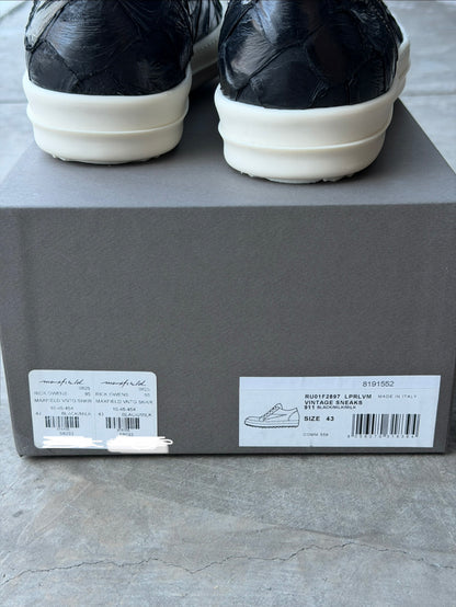Maxfield exclusive Rick Owen Pirarucu leather sneaks
