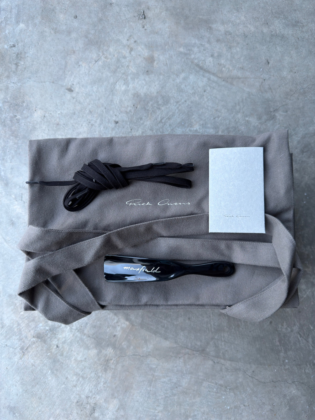 Maxfield exclusive Rick Owen Pirarucu leather sneaks