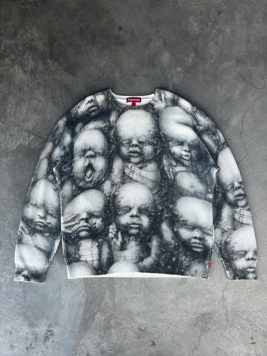 Supreme x H.R. Giger baby sweater