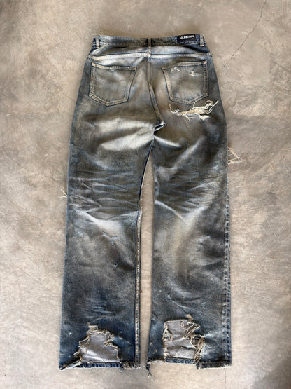 Balenciaga SS23 mudshow denim