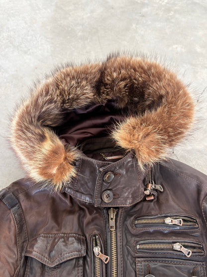 AW04 Dolce and gabbana cargo leather bomber