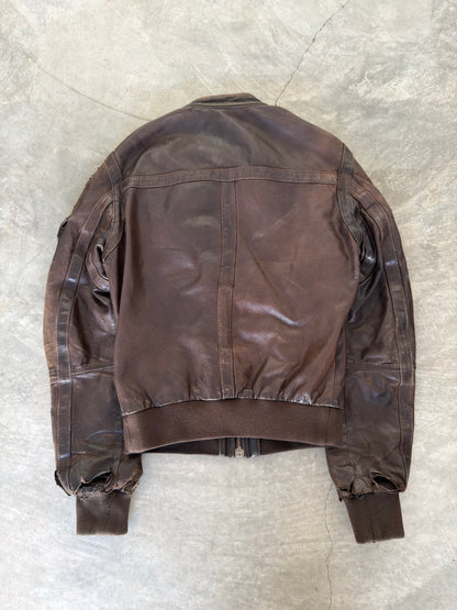 AW04 Dolce and gabbana cargo leather bomber