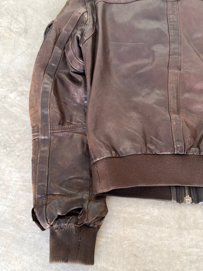 AW04 Dolce and gabbana cargo leather bomber