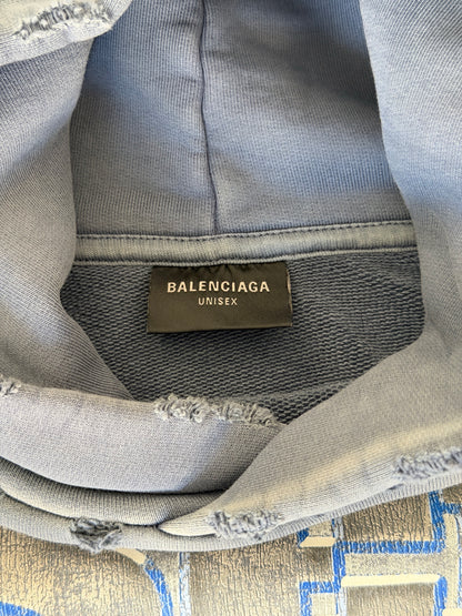 Balenciaga blue "see now buy now" hoodie