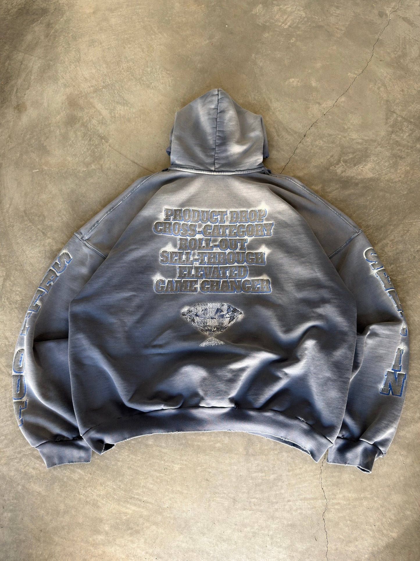 Balenciaga blue "see now buy now" hoodie