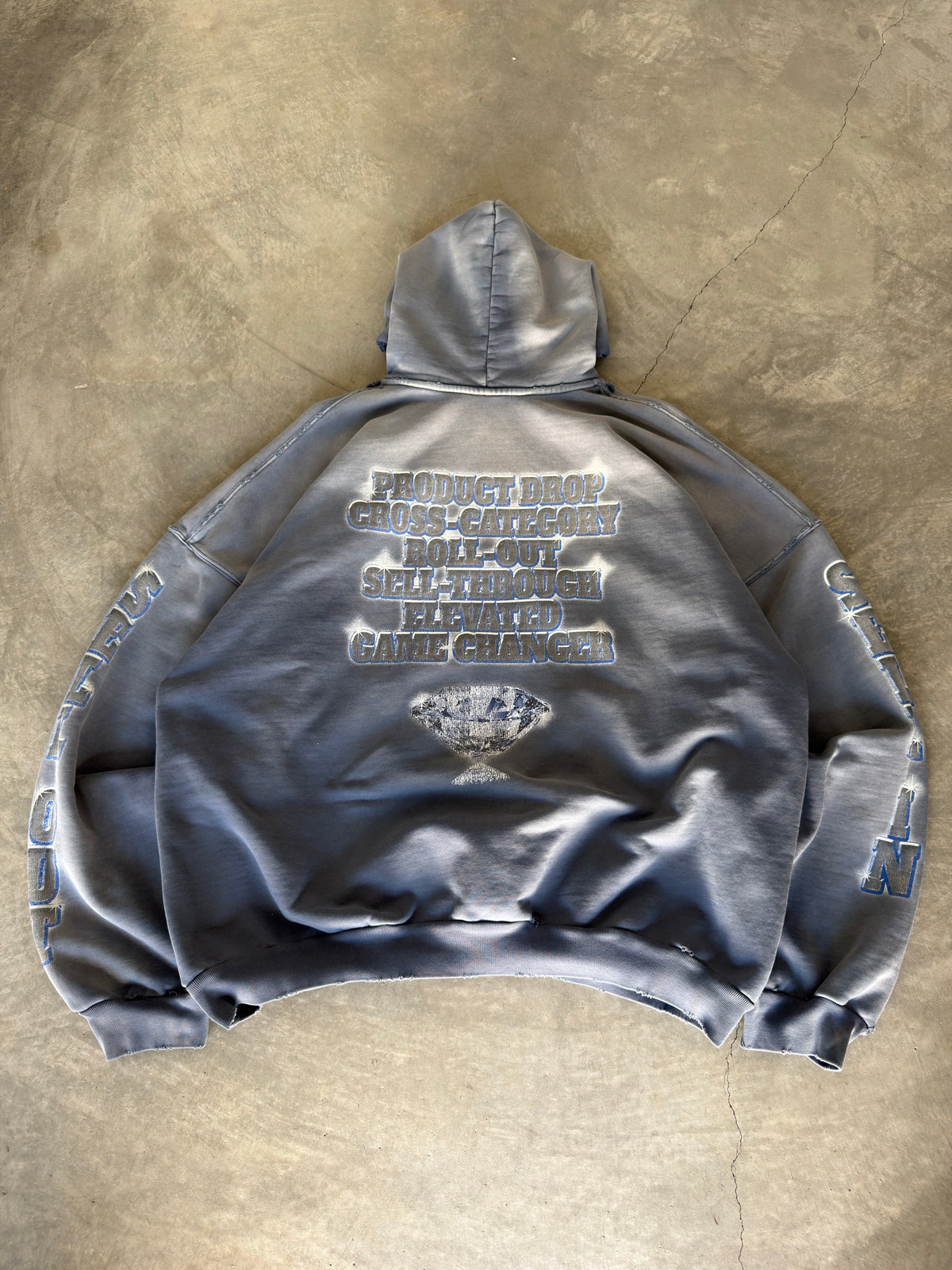 Balenciaga blue "see now buy now" hoodie
