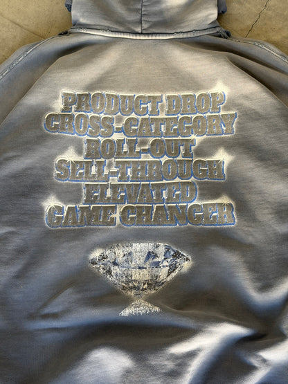 Balenciaga blue "see now buy now" hoodie