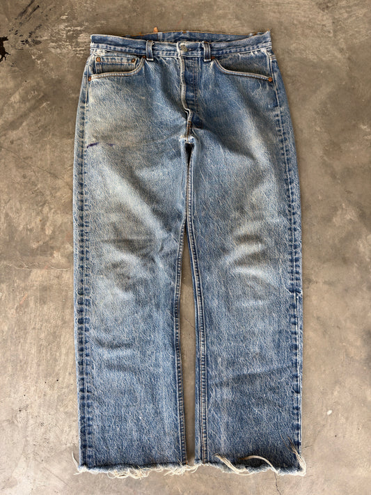80s Levi 501 cut off denim