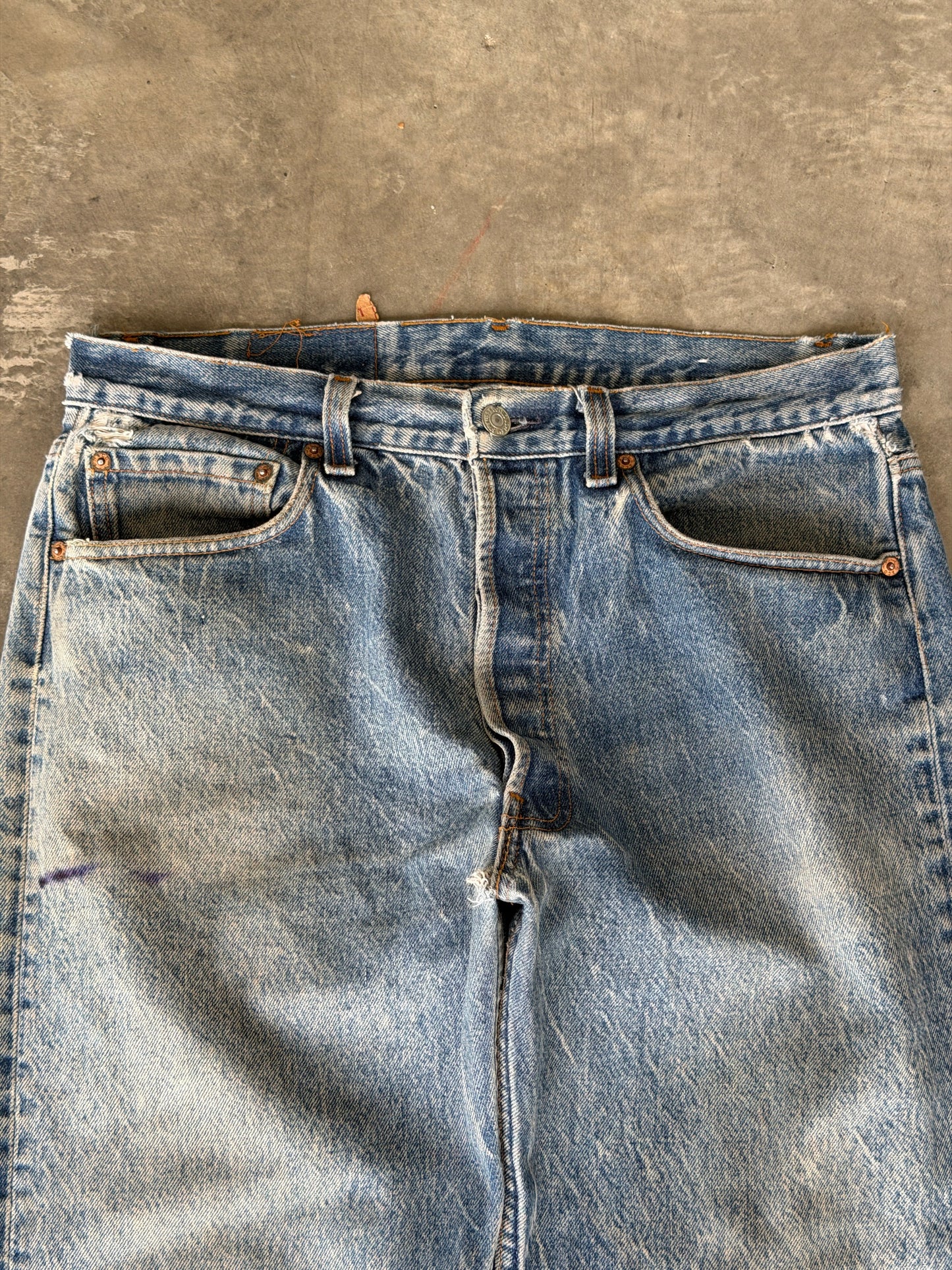 80s Levi 501 cut off denim