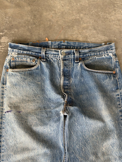 80s Levi 501 cut off denim