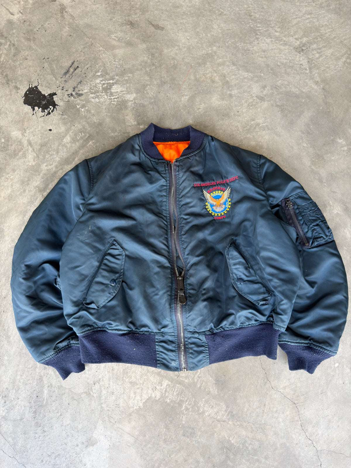 Vintage Alpha industries police bomber jacket