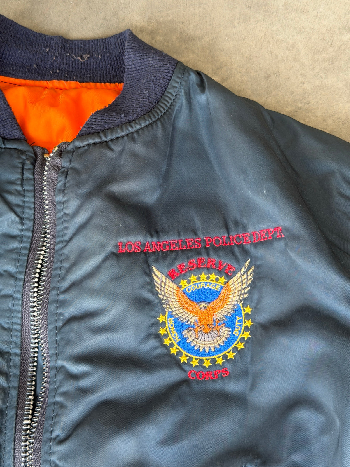 Vintage Alpha industries police bomber jacket