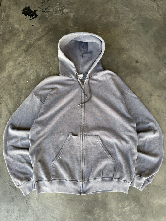 Vintage faded zip up hoodie