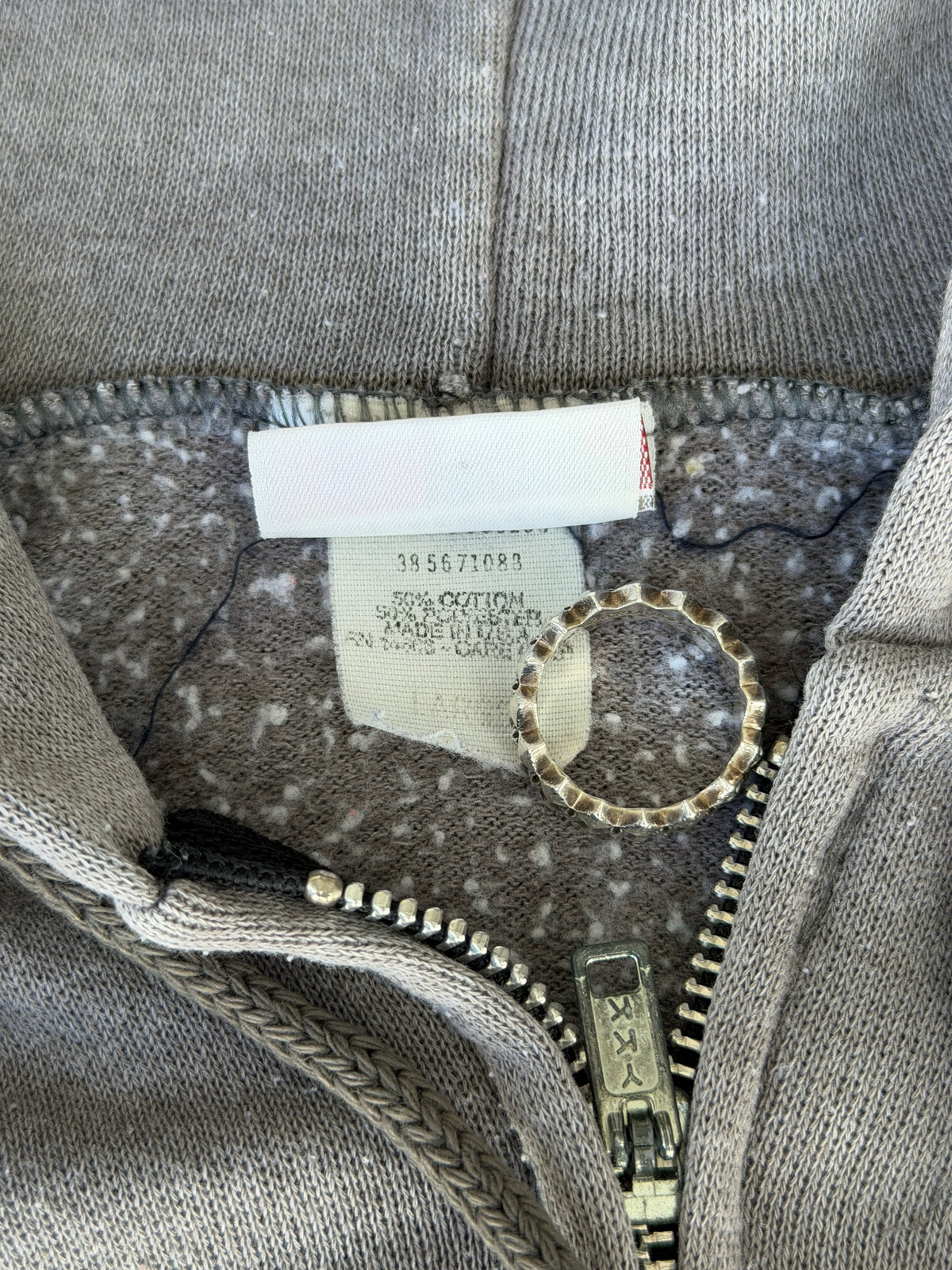 Vintage faded zip up hoodie