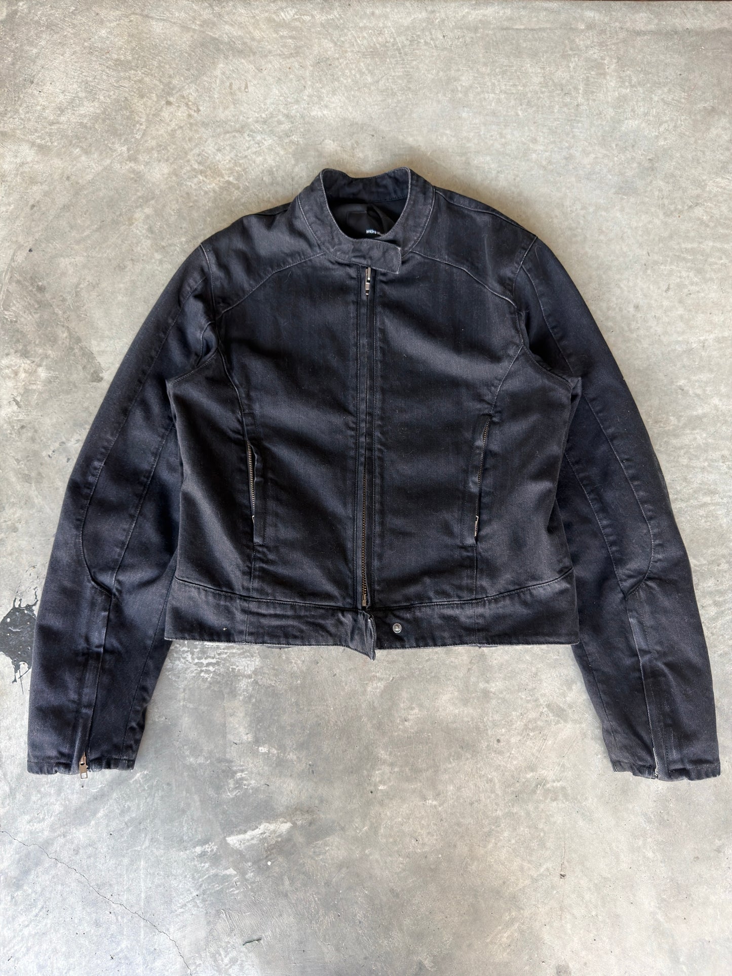 Entire studios denim moto jacket