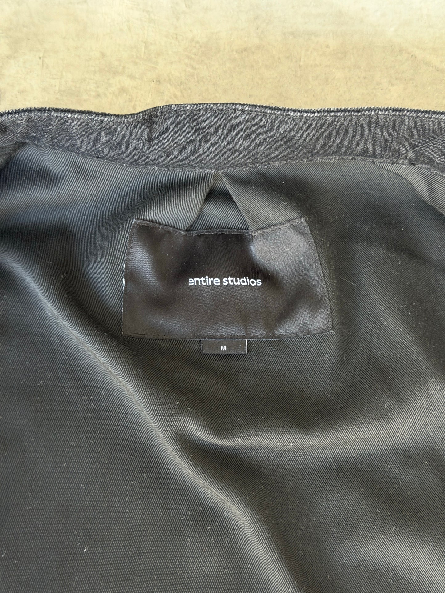 Entire studios denim moto jacket