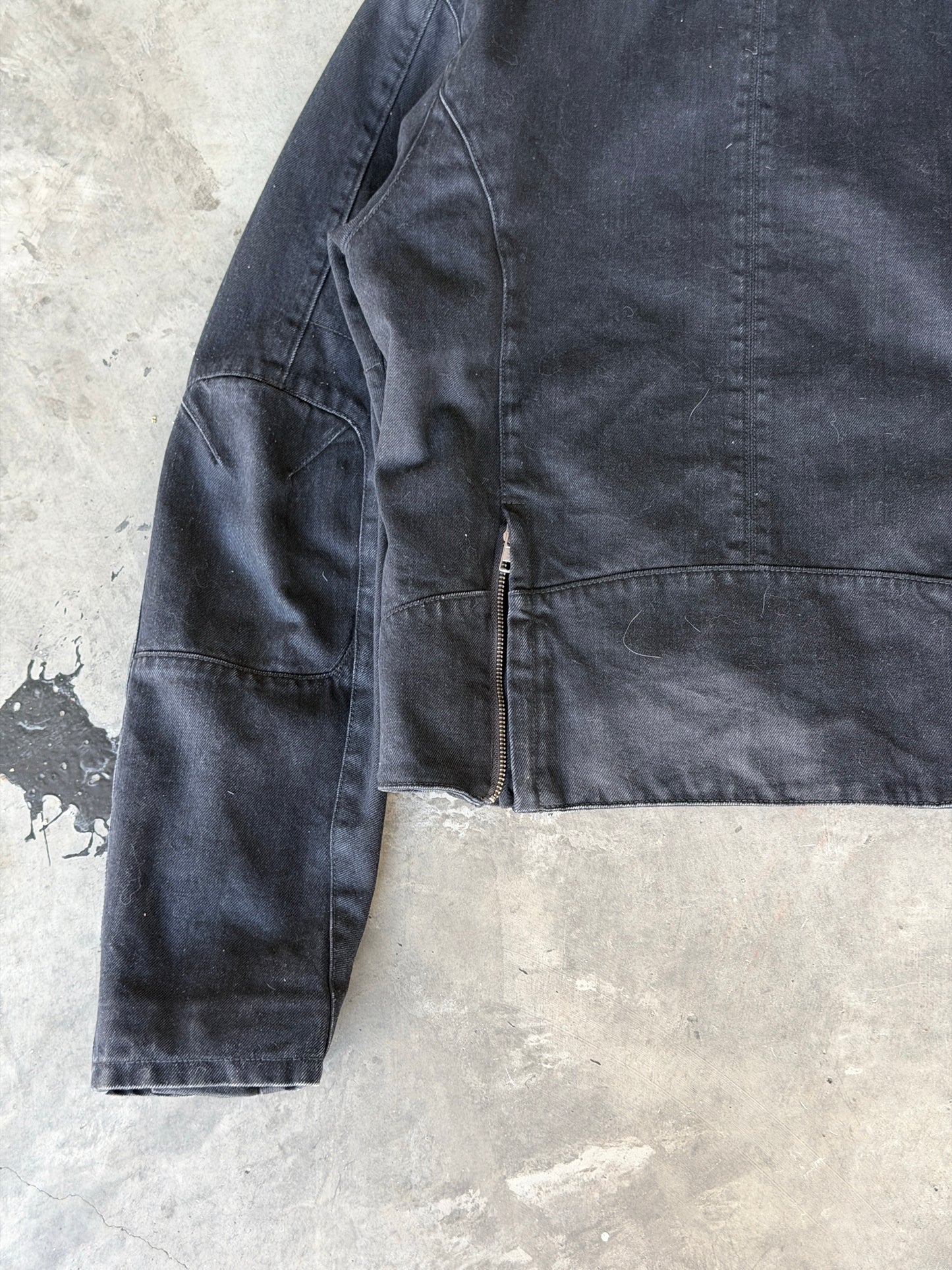 Entire studios denim moto jacket