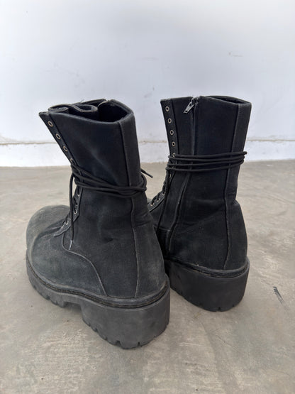 Balenciaga canvas stomper boot