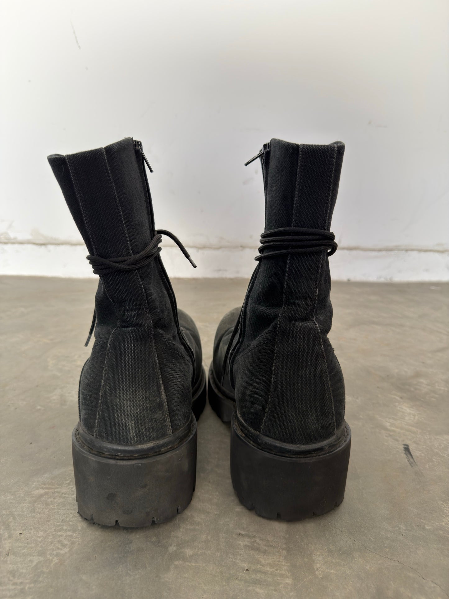 Balenciaga canvas stomper boot