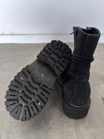 Balenciaga canvas stomper boot