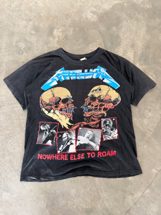 vintage metallica "no where else to roam" tee