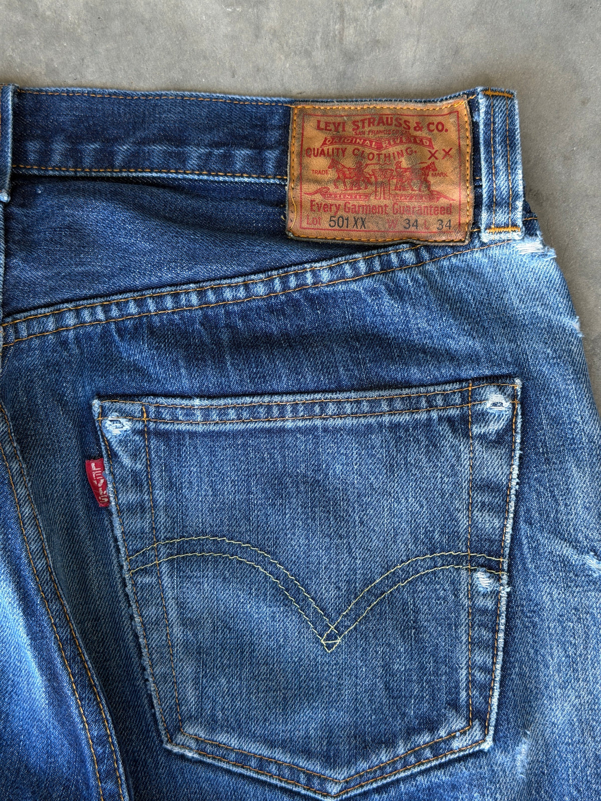 Levis LVC selvedge 501xx denim